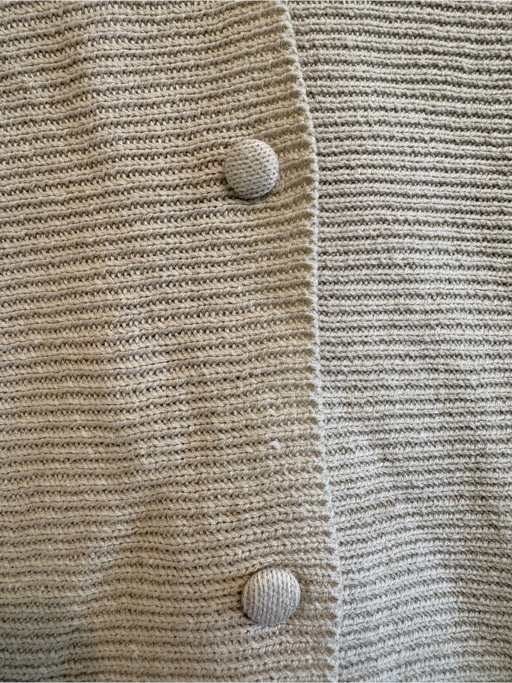 Saodimallsu Cream Ribbed Short-Sleeve Button Cardigan - Picture 10 of 10
